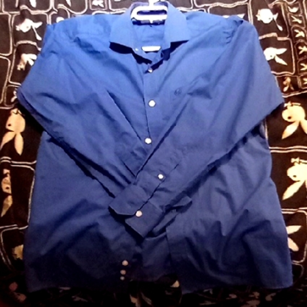 Mens Blue Dress Shirt By Stuart Read Size L 40